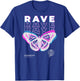 Back Print Rave Butterfly Techno Hardtechno Raving T-Shirt - T-Shirt | Royal