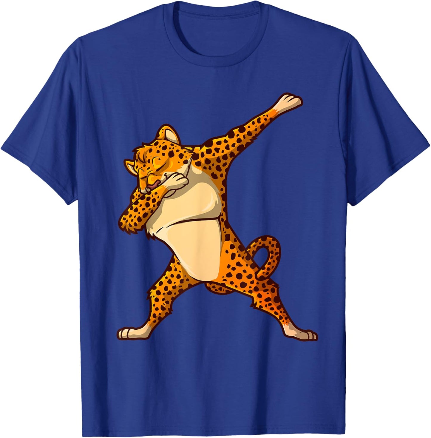 Funny Cheetah Dance For Kids Boys Girls Dabbing Cheetah Cat T-Shirt - T-Shirt | Royal