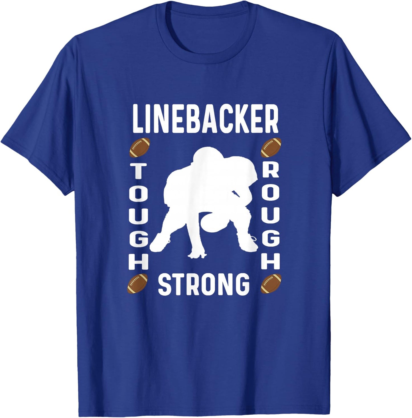 Linebacker - Player Funny Graphic Saying Line Backer Defense T-Shirt - T-Shirt | Royal
