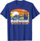 Redwood National Park Vintage 80s Retro California Mountains T-Shirt - T-Shirt | Royal