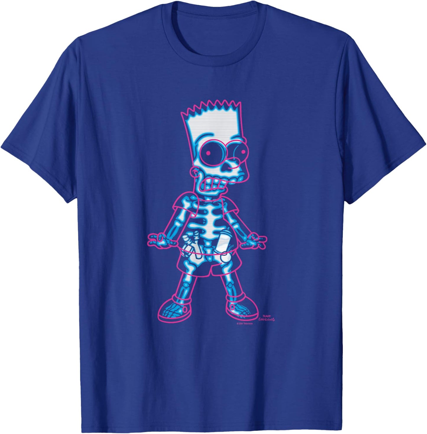 The Simpsons Bart Simpson Way in Trouble X-Ray , black T-Shirt - T-Shirt | Royal