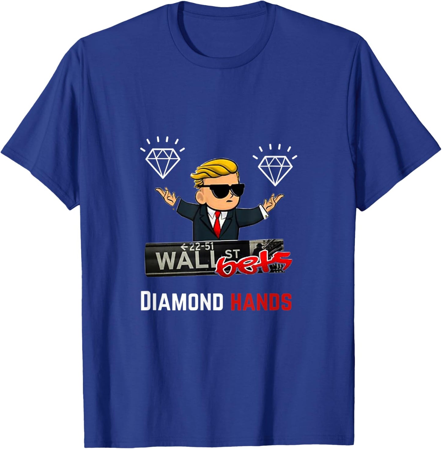 Wall Street Bets Diamond Hands T-Shirt - T-Shirt | Royal