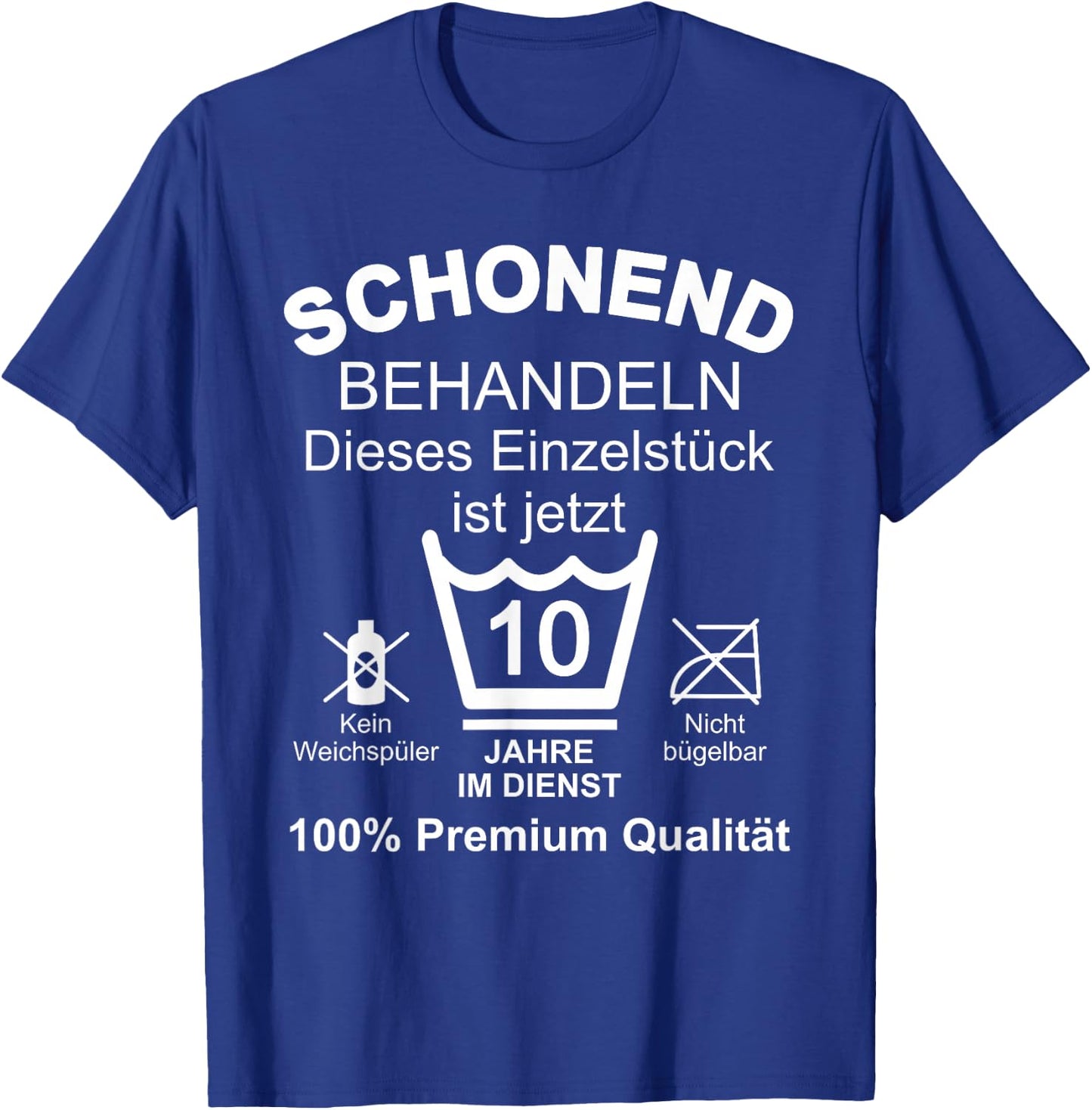 10 Jahre Jubiläum 10 Jähriges Dienstjubiläum Firmenjubiläum T-Shirt - T-Shirt | Royal