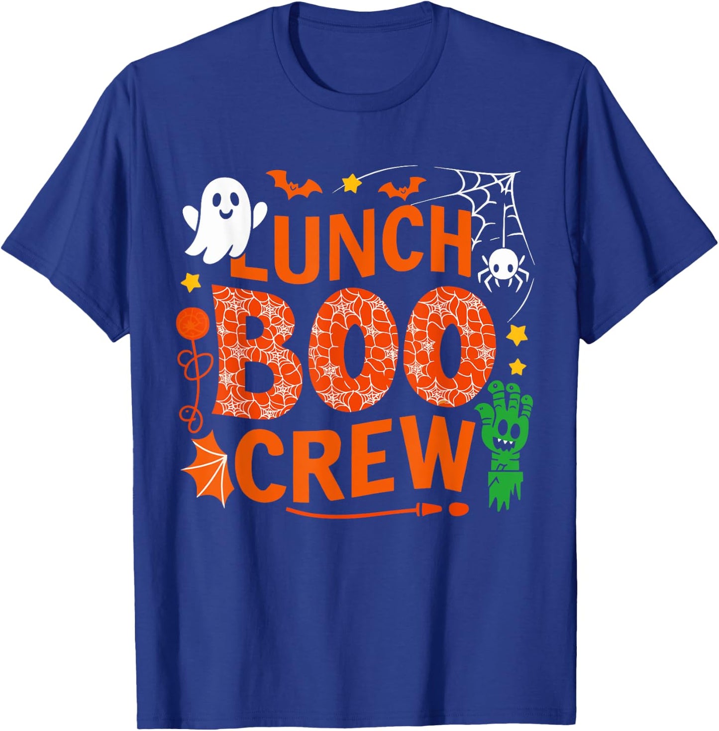 Lunch Lady Boo Crew Cafeteria Halloween Costume Matching T-Shirt - T-Shirt | Royal