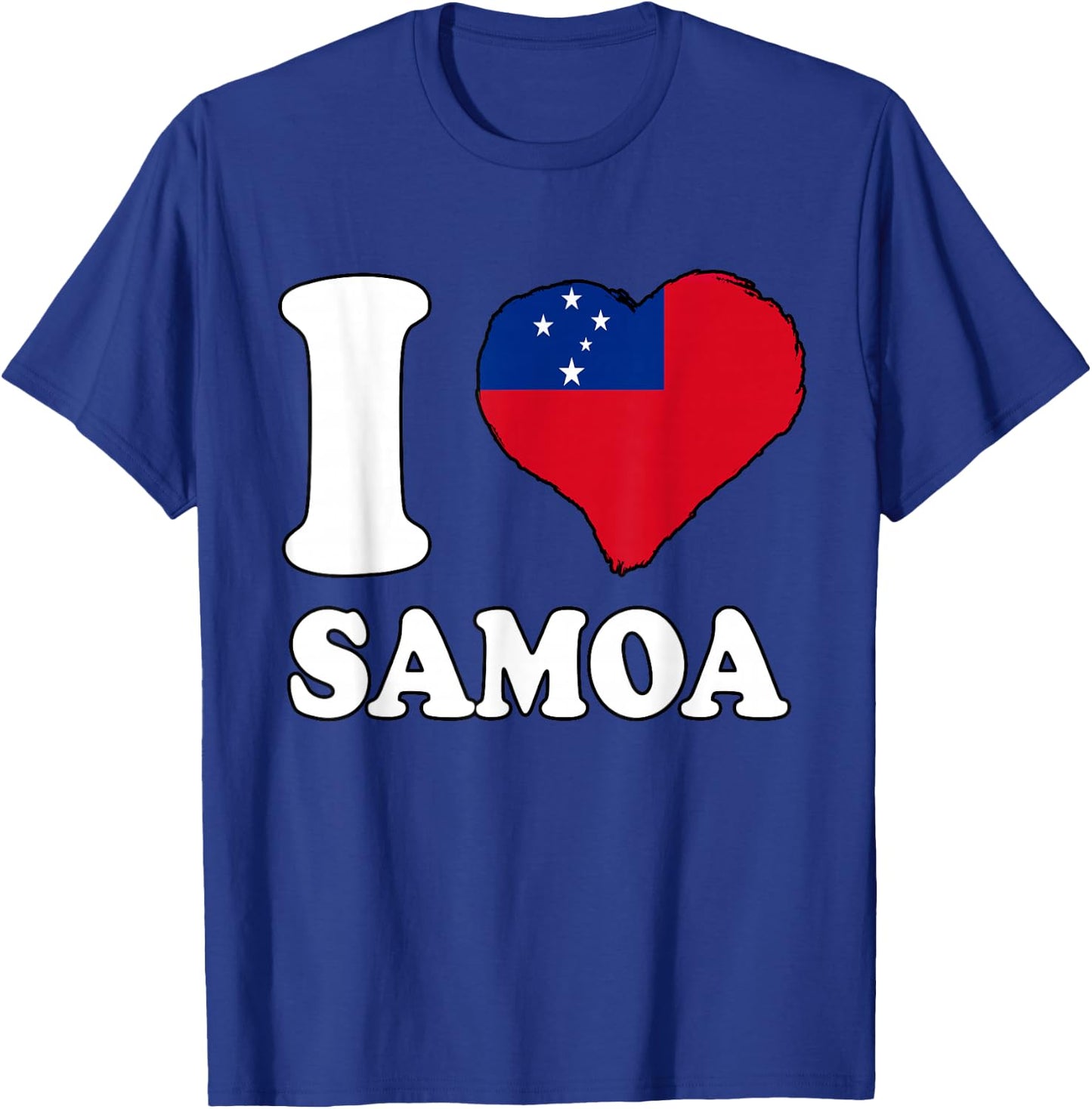 I Love Samoa Samoan Pride Samoan Roots Samoan Flag T-Shirt - T-Shirt | Royal