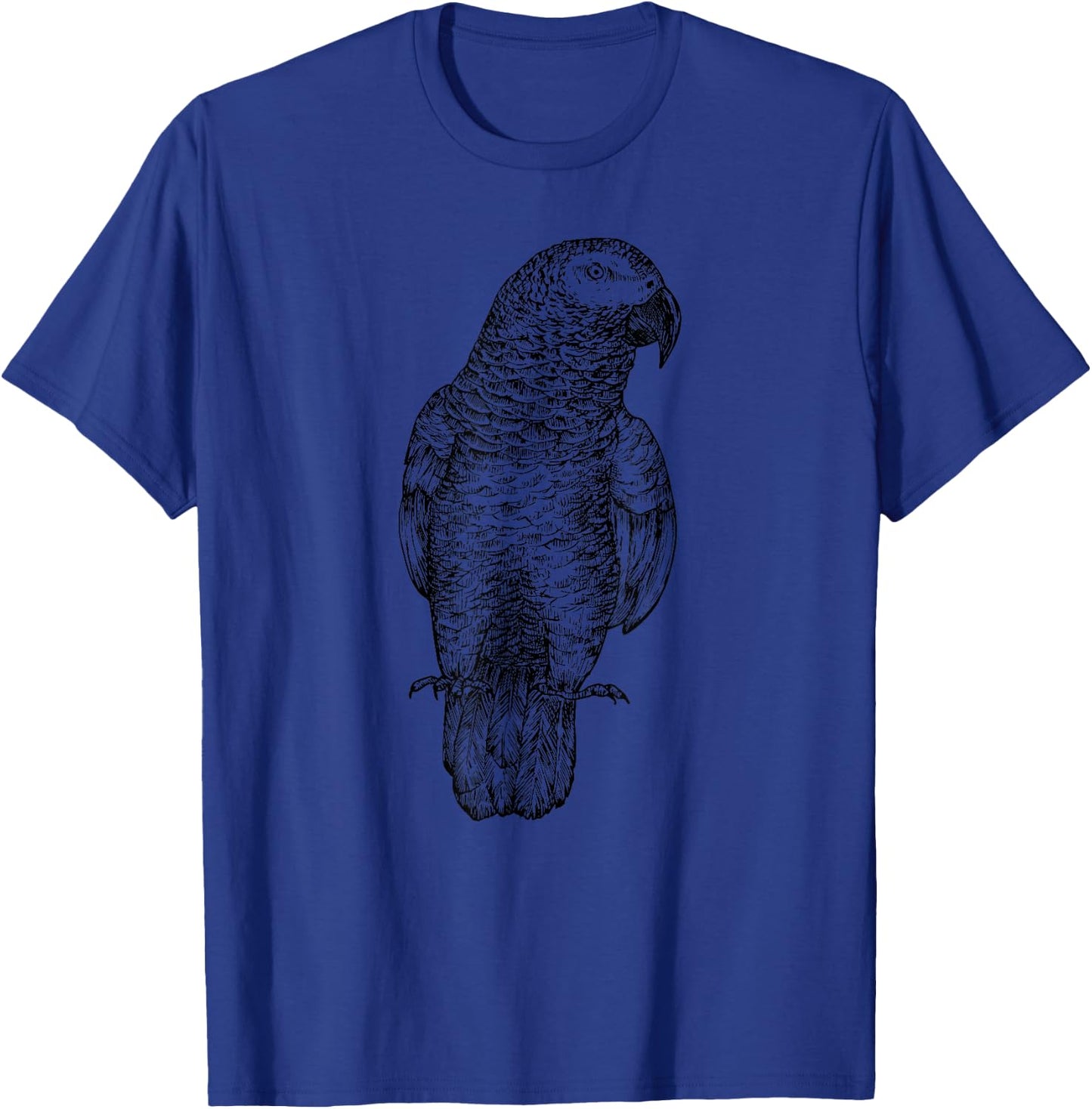 African Grey Parrot Bird T-Shirt - T-Shirt | Royal