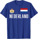 Netherlands Nederland Football Soccer Fan Men Women Kids T-Shirt - T-Shirt | Royal