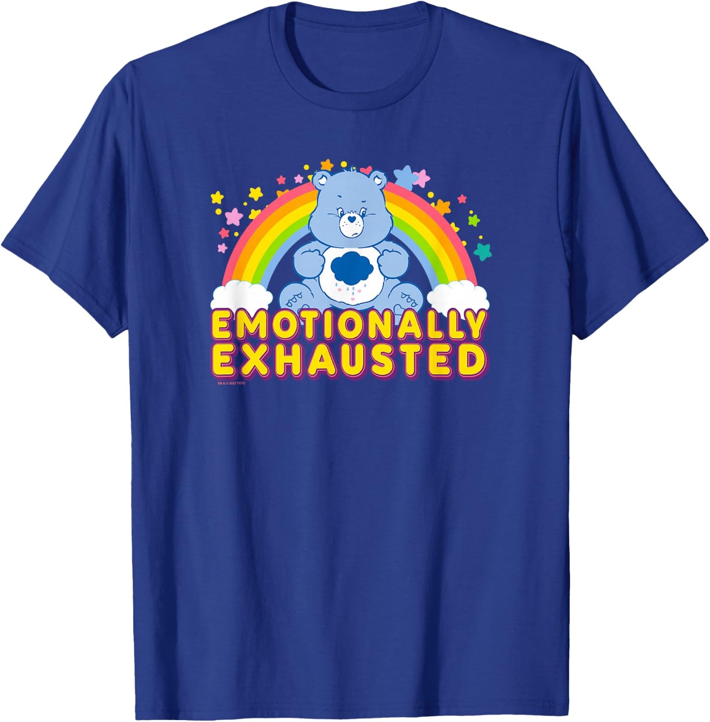 Care Bears Emotionally Exhausted Rainbow Grumpy Bear Icon , Black, S T-Shirt - T-Shirt | Royal
