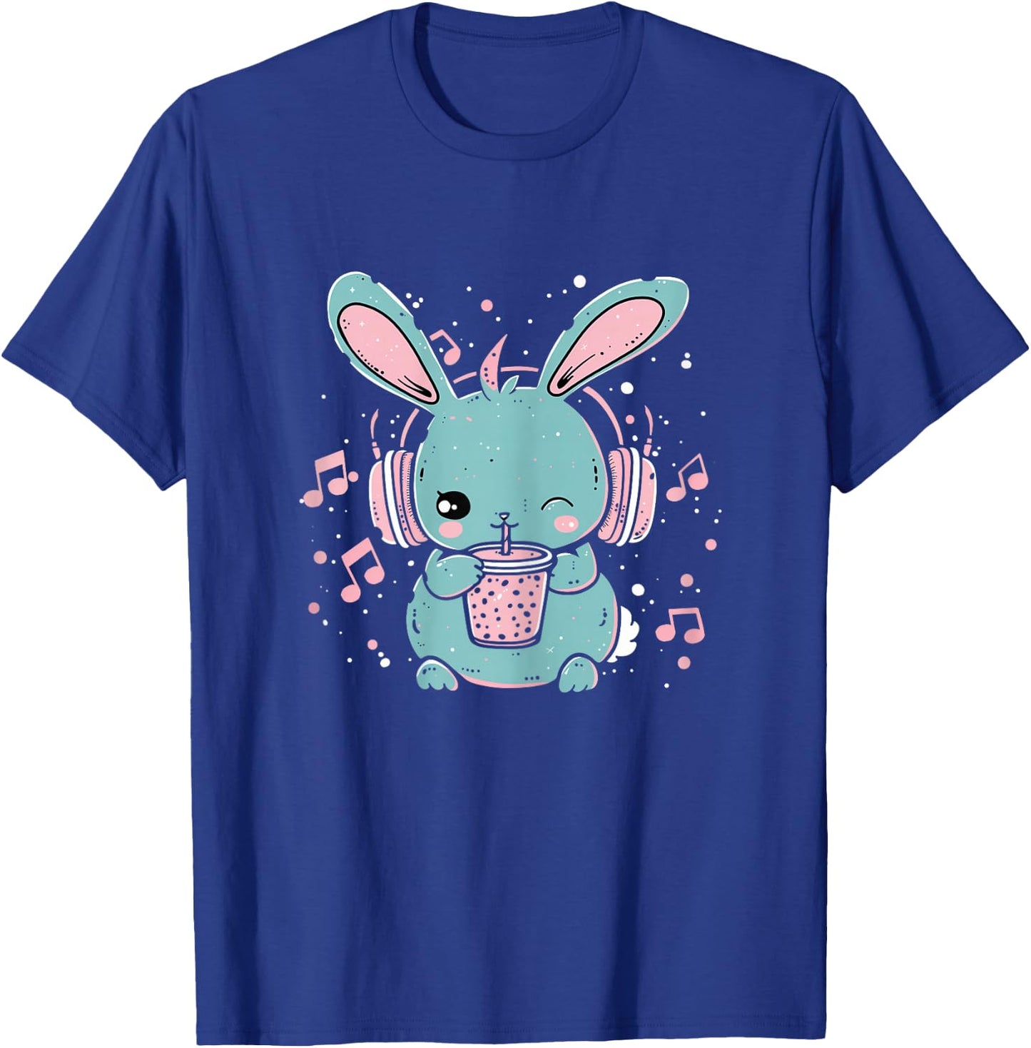 Bunny Boba Bubble Tea Music K-Pop Cute Kawaii Kids Girls T-Shirt - T-Shirt | Royal