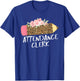 Attendance Clerk Leopard School Attendance Clerk T-Shirt - T-Shirt | Royal
