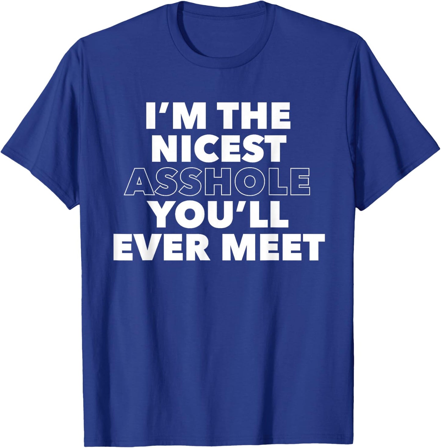 I'm The Nicest Asshole You'll Ever Meet T-Shirt - T-Shirt | Royal