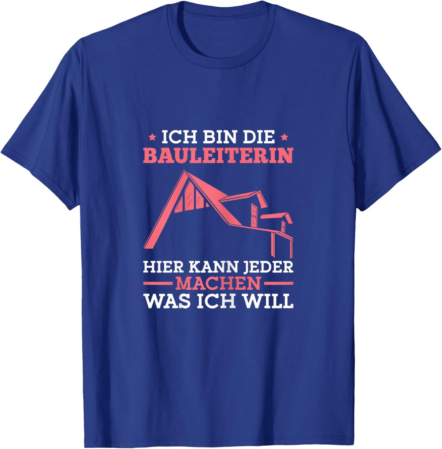 Women's construction line, construction inspection, construction site, construction manager , black T-Shirt - T-Shirt | Royal