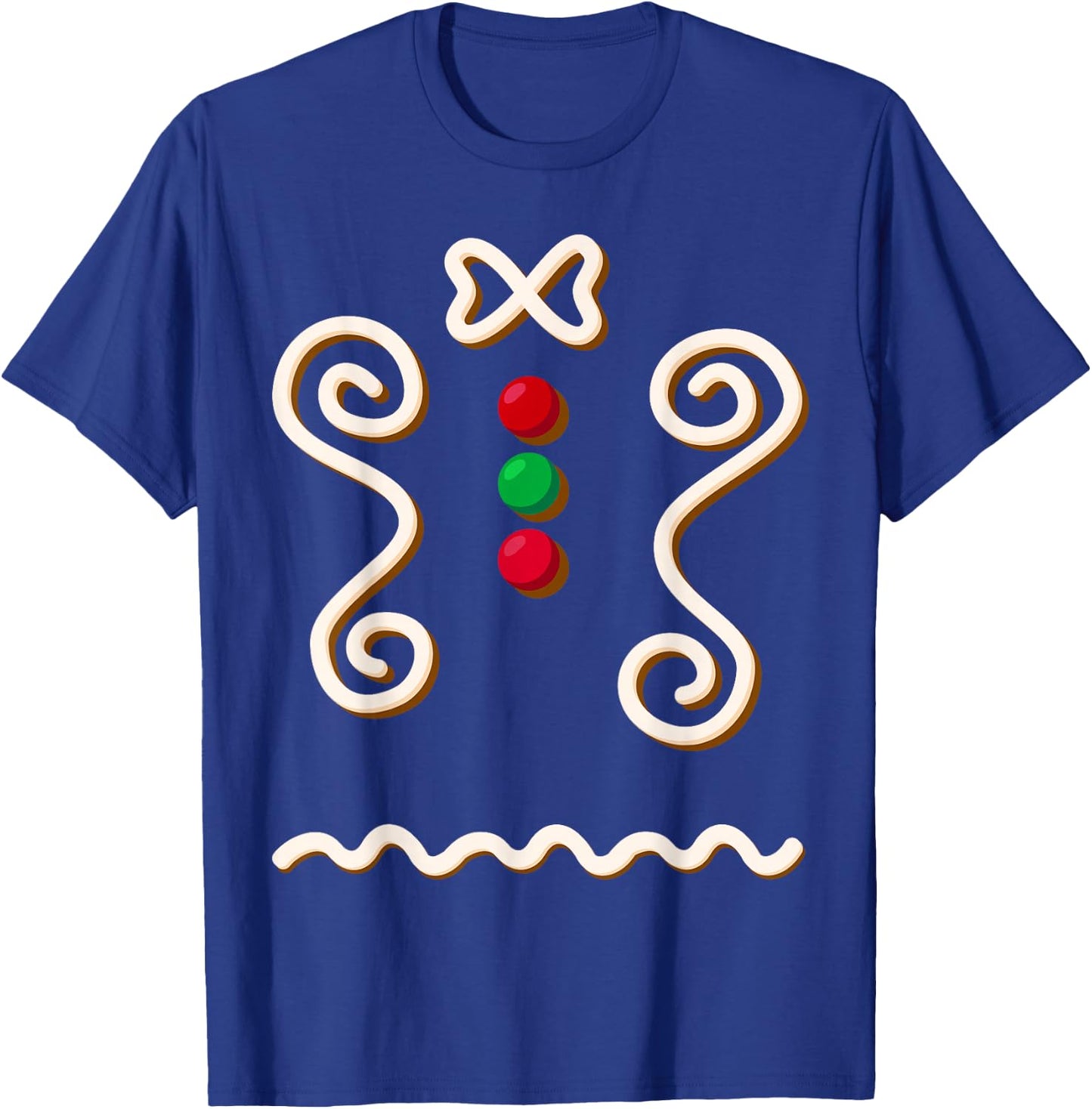 Gingerbread Man Costume Funny DIY Christmas Lazy Halloween T-Shirt - T-Shirt | Royal