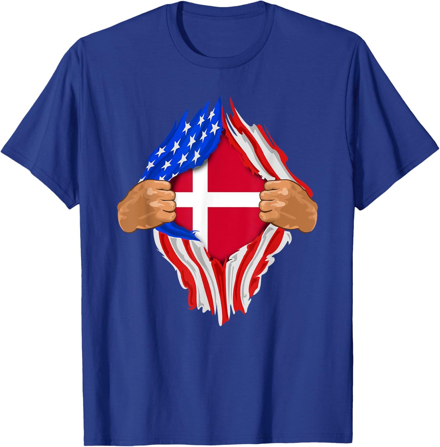Danish Blood Inside Me | Denmark Flag Gift T-Shirt - T-Shirt | Royal