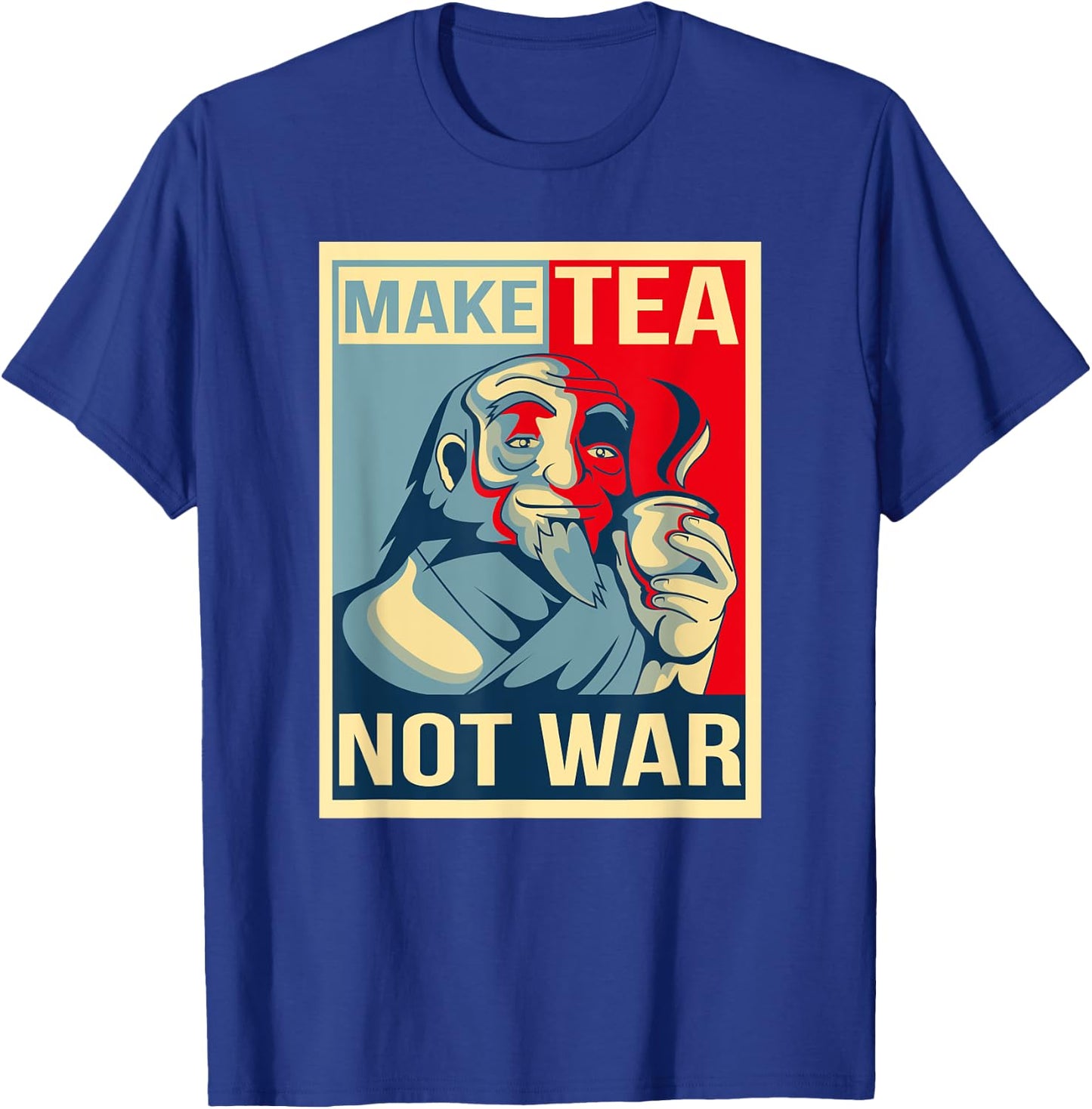 Make Tea Not War. Tealover Japanese Buddha Herbal Peace T-Shirt - T-Shirt | Royal
