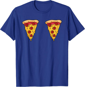 Pepperoni Pizza Slices Boobs T-Shirt - T-Shirt | Royal