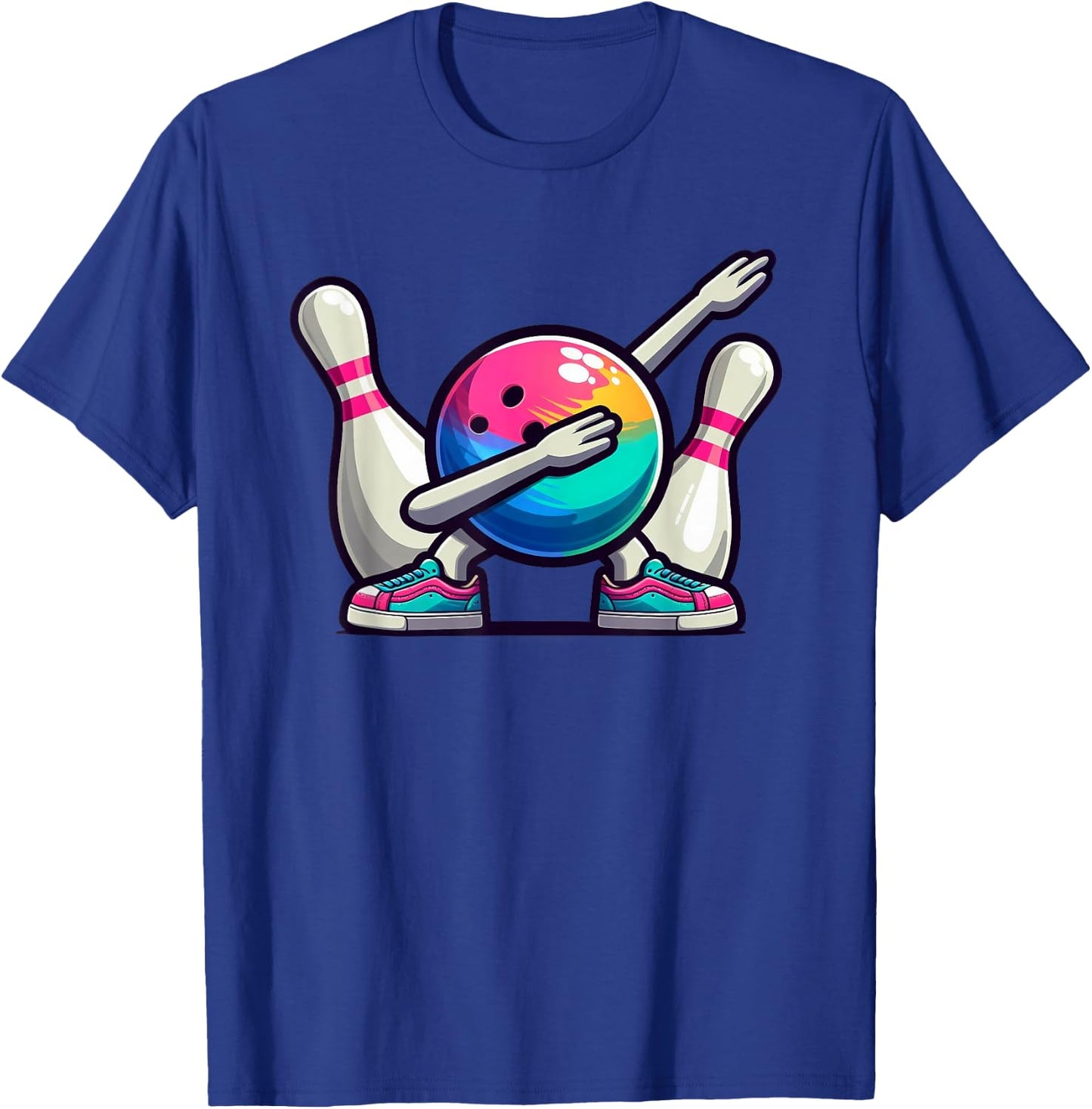 Bowling Dab Bowler Bowling Ball Player Pin Kids Boys Men T-Shirt - T-Shirt | Royal