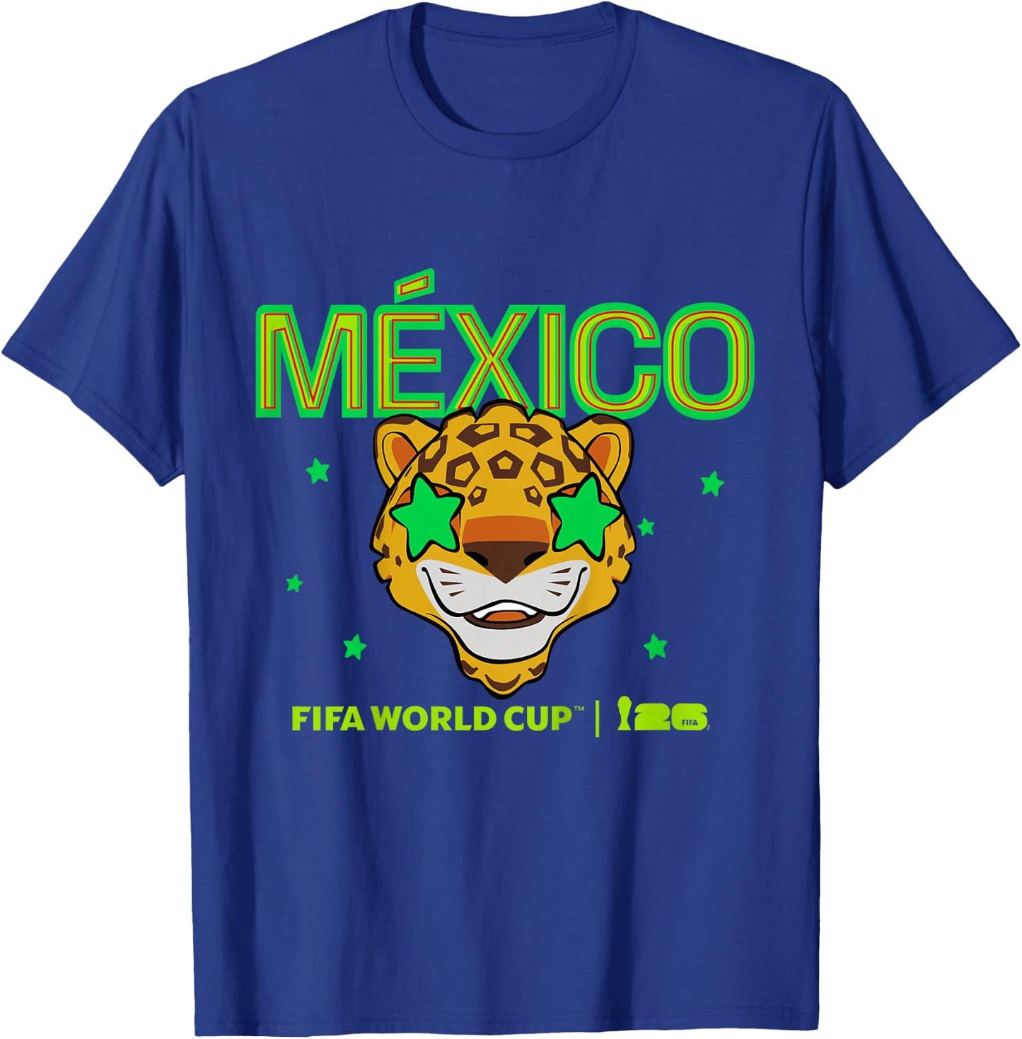 Kids FIFA World CUP26 Mexico Mascot Stars T-Shirt - T-Shirt | Royal