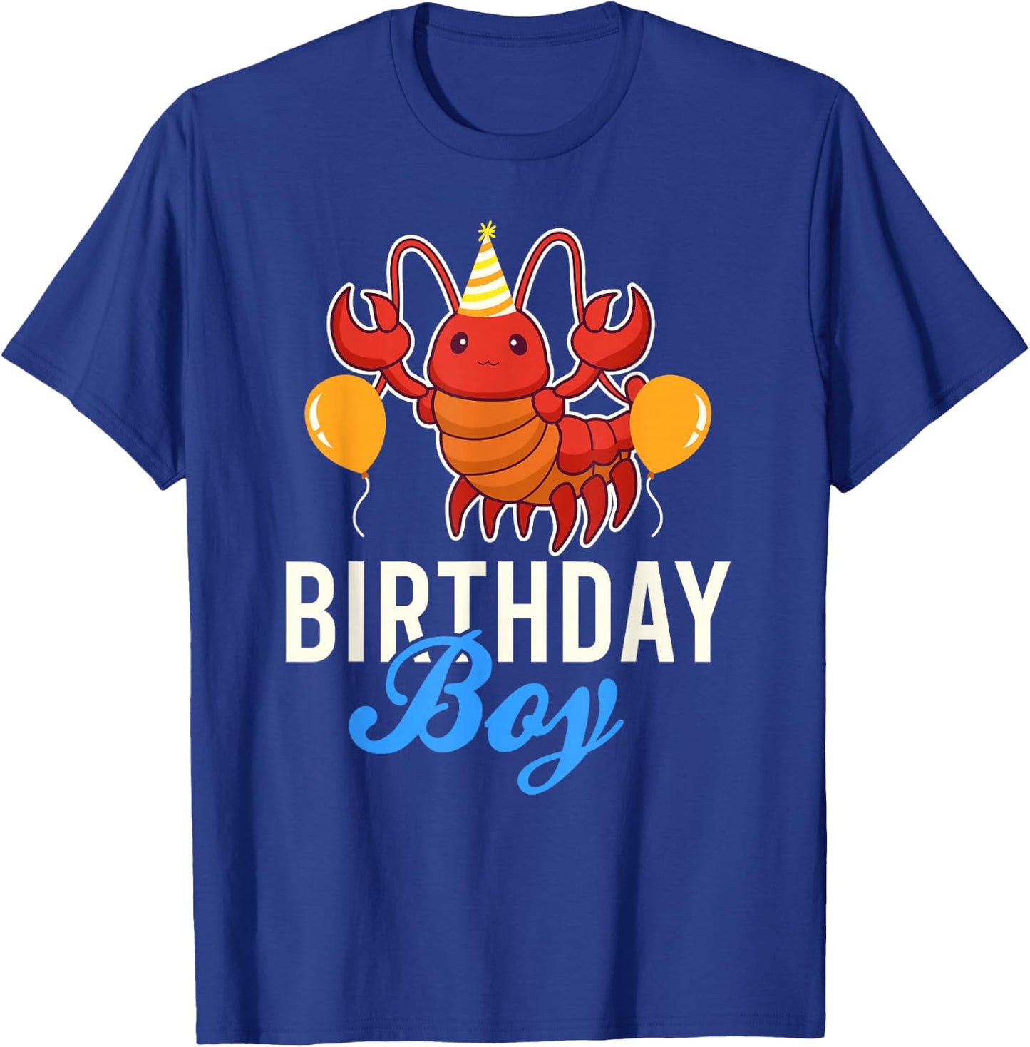 Cute Lobster Birthday Boy T-Shirt - T-Shirt | Royal