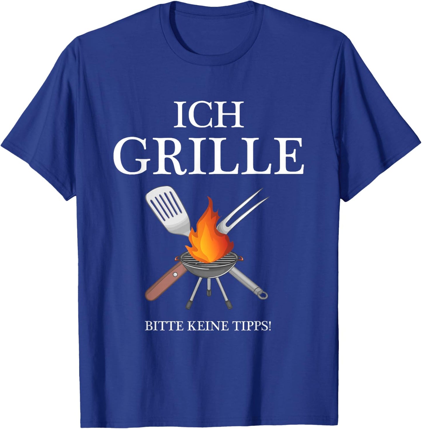 Lustige Grillen BBQ Geschenke für Männer am Grill - ICH GRILLE Bitte keine Tipps - BBQ Grillmeister Griller Schwarz Klein EU 38-40 T-Shirt - T-Shirt | Royal