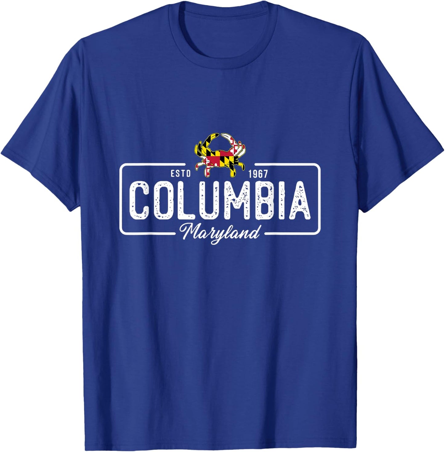 Blue Crab With Maryland Flag Columbia MD Maryland Souvenir T-Shirt - T-Shirt | Royal