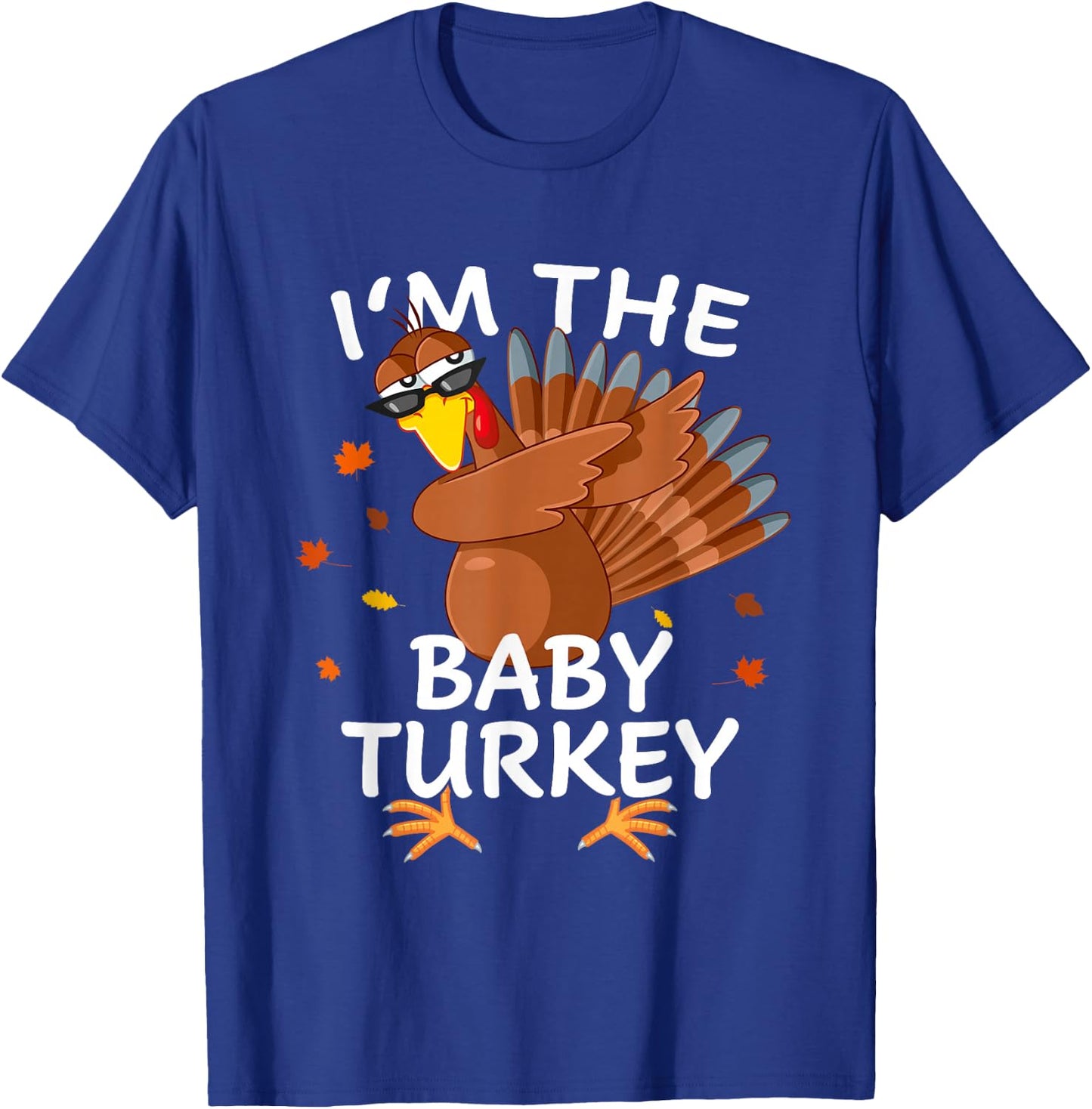 Family Thanksgiving Matching Kids Pjs & Gifts Baby Boys Black Thanksgiving Baby Turkey T-Shirt - T-Shirt | Royal