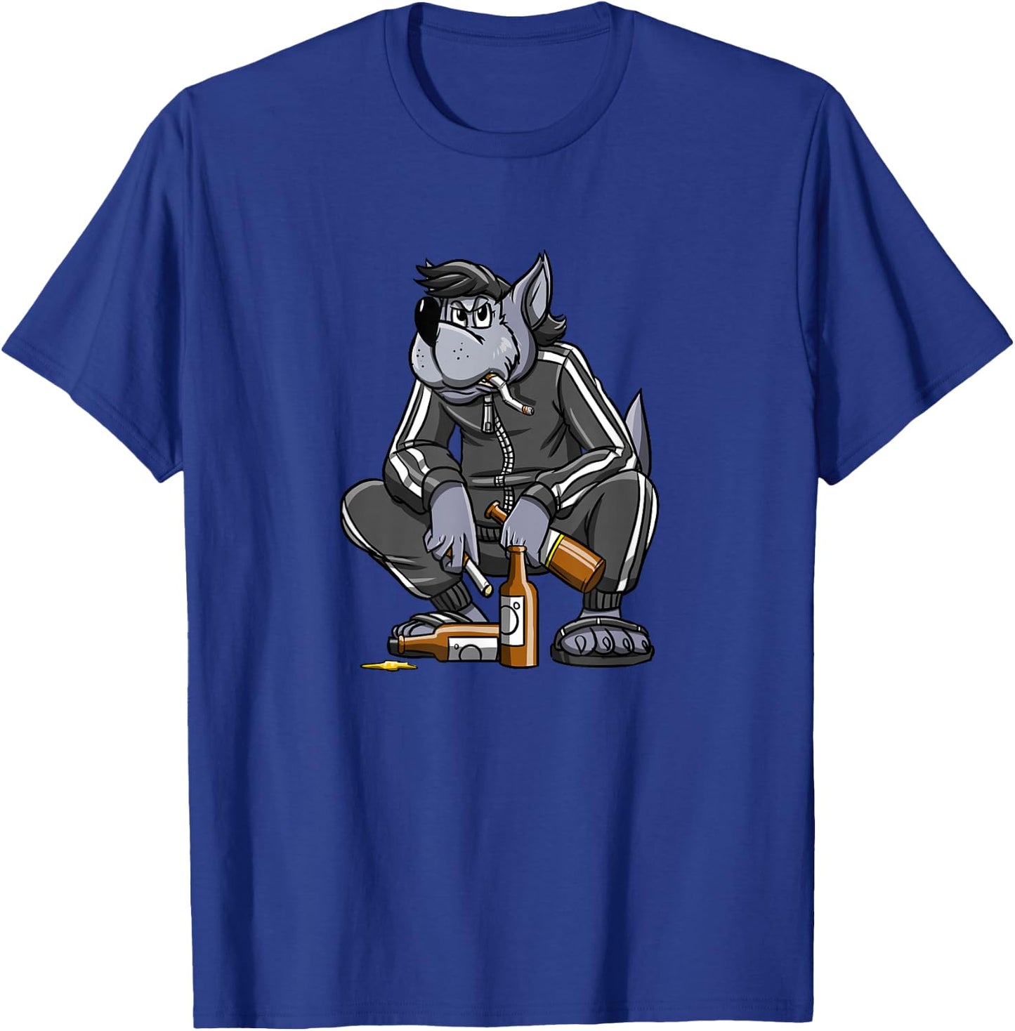 Russischer Gopnik Russenhocke Nu Pogodi Wolf Russian T-Shirt - T-Shirt | Royal