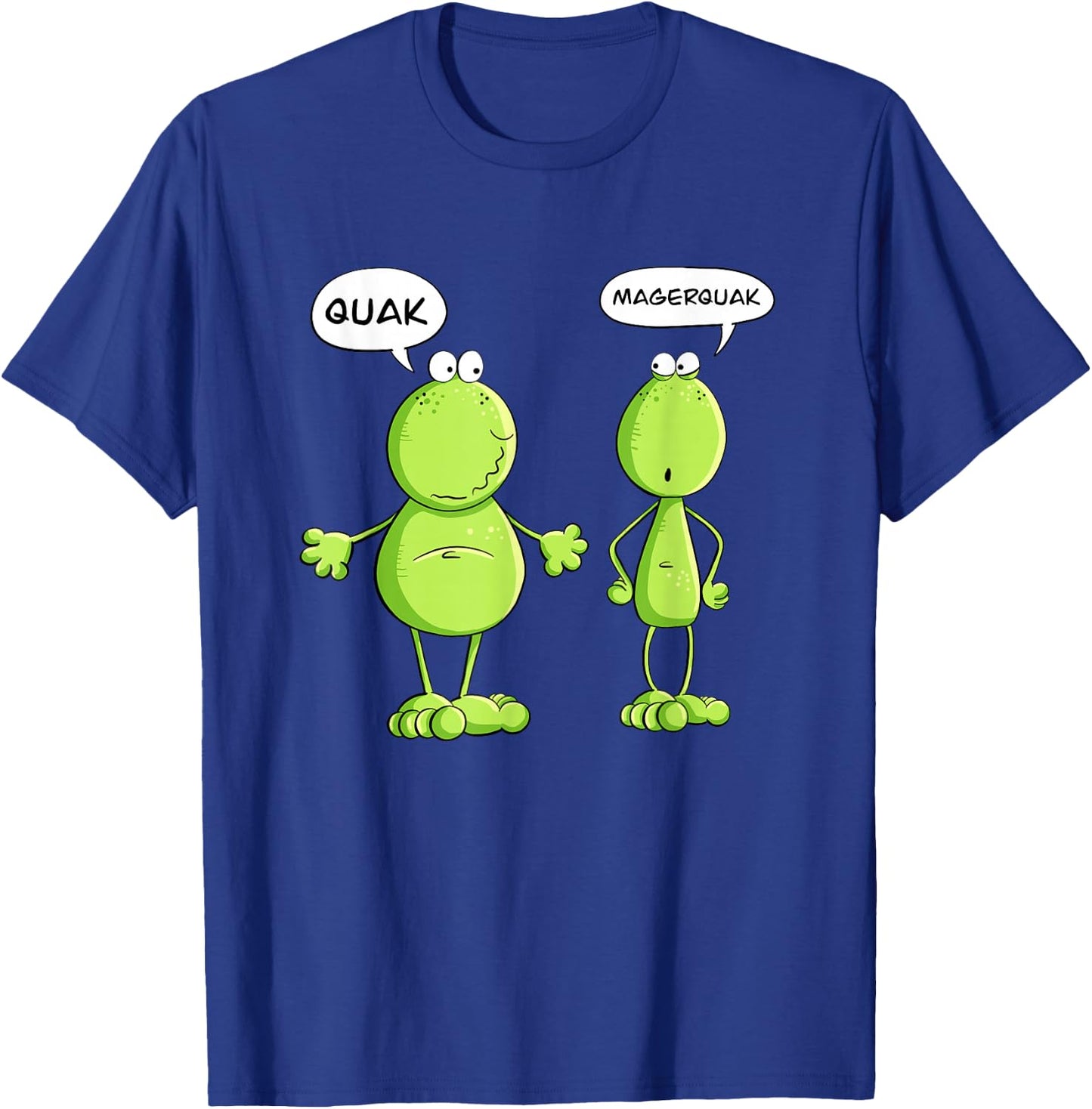 Quak and Magerquak Frog I Statement Word Game I Fun , black T-Shirt - T-Shirt | Royal