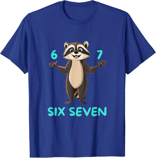 Six Seven Waschbär Lustiges 67 Meme Design