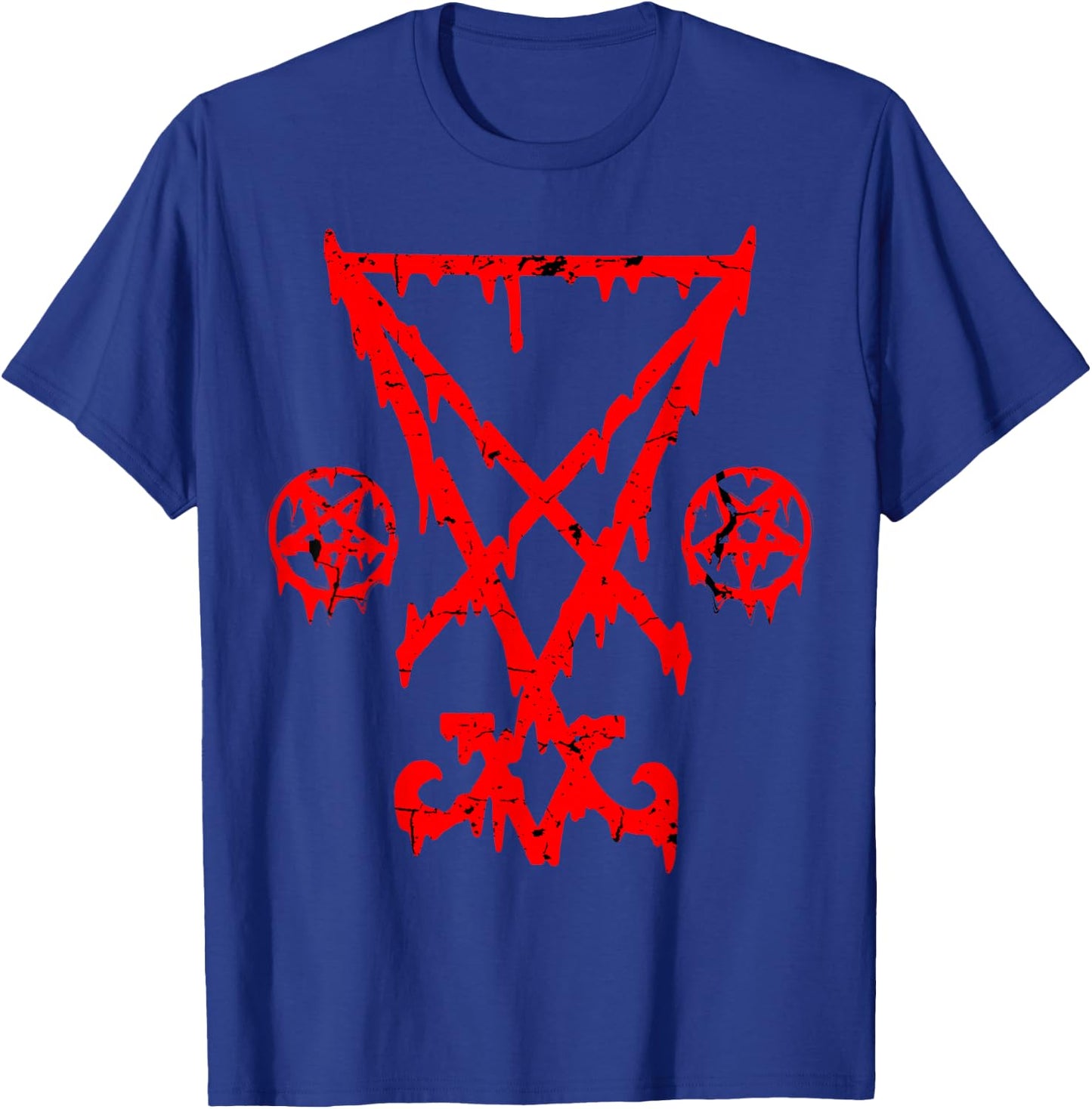 Lucifer Sigil Pentagram Devil Satanic Pentacle Gothic Satan T-Shirt - T-Shirt | Royal
