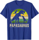 Papasaurus zwei Kinder für Papa zum Vatertag Weihnachten T-Shirt - T-Shirt | Royal
