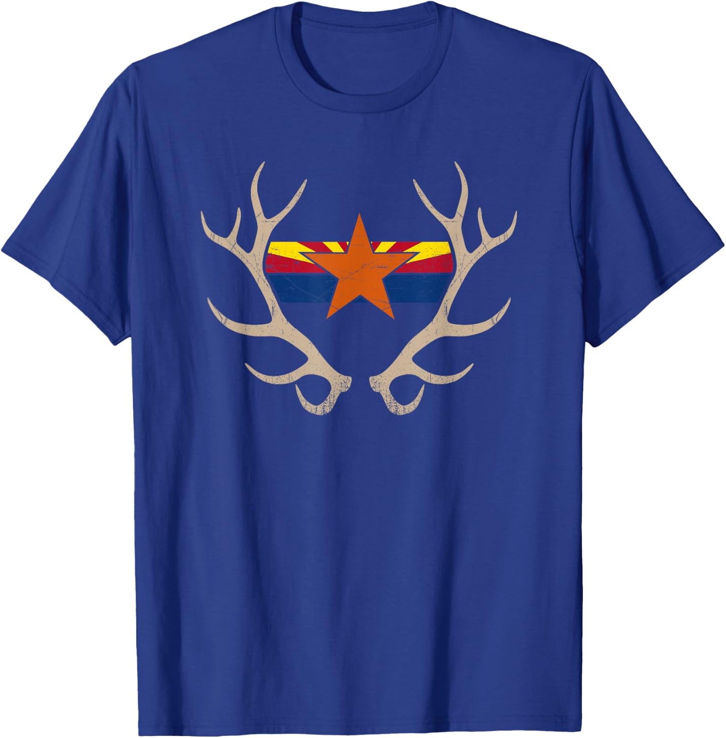Arizona Elk Hunting Shirt - AZ State Flag Antler Hunter T-Shirt - T-Shirt | Royal