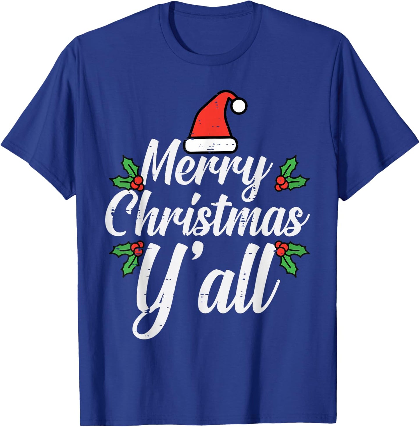 Merry Christmas Y'All Christmas Xmas Men Women Kids Boys T-Shirt - T-Shirt | Royal