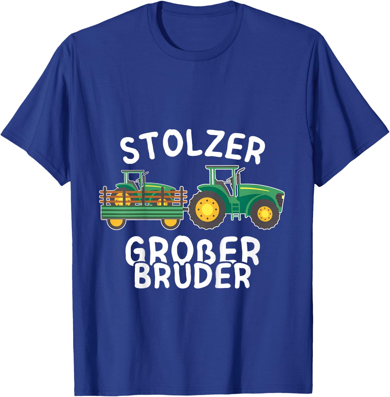 stolzer großer Bruder Traktor Junge Trecker T-Shirt - T-Shirt | Royal