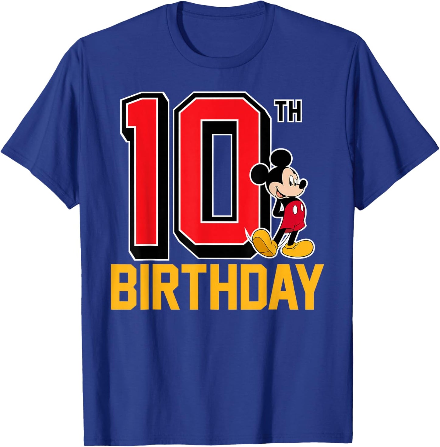 Disney - Mickey Mouse 10th Birthday T-Shirt - T-Shirt | Royal