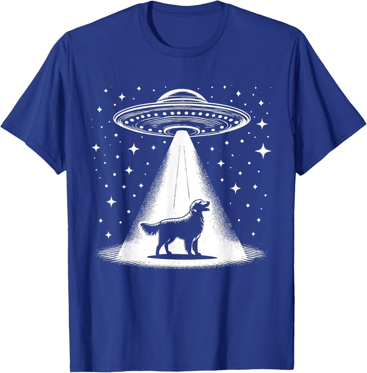 Golden Retriever Mom Dad Dog - Funny Alien UFO Women T-Shirt - T-Shirt | Royal