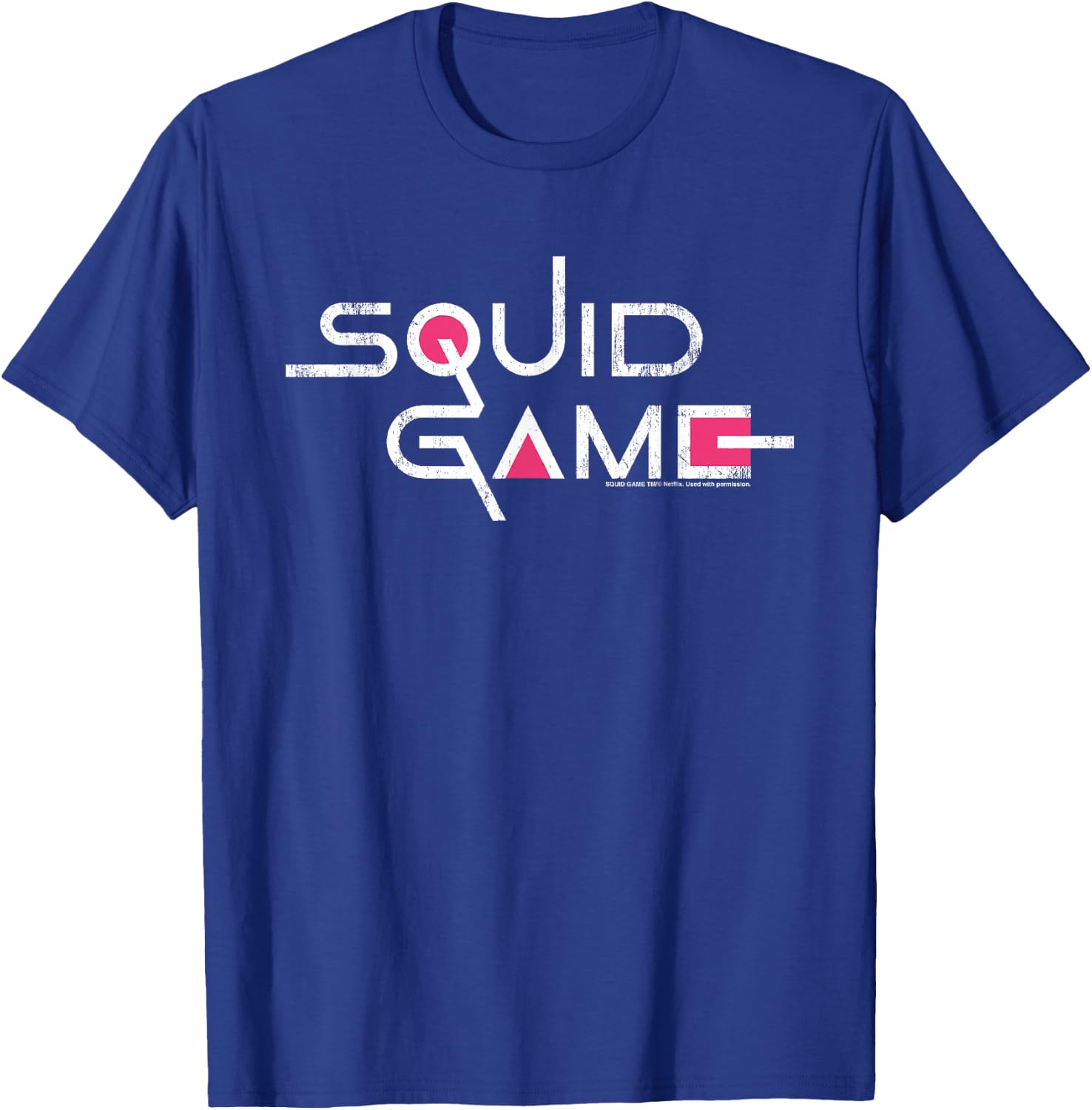 Classic Squid Game Logo with White Text , Black, S T-Shirt - T-Shirt | Royal