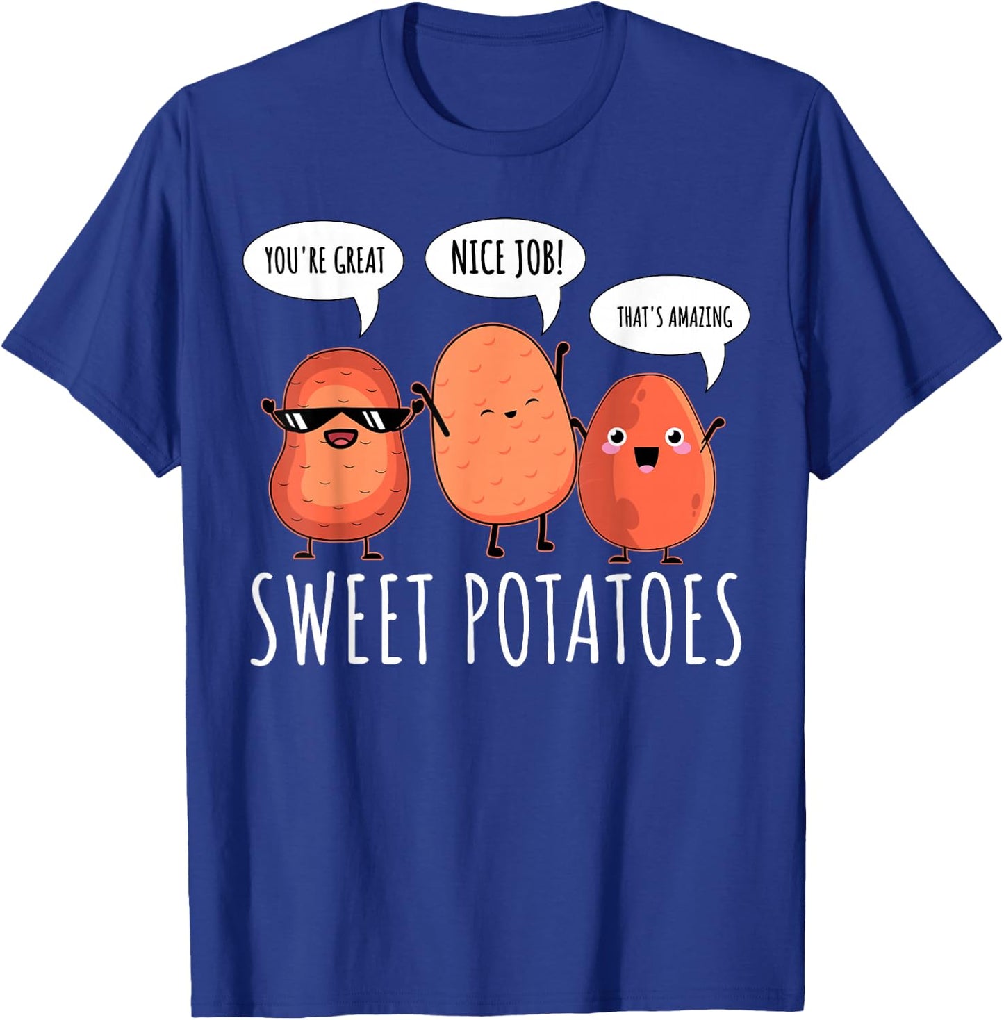 Sweet Potato Motivation Root Vegetable Camote Vegetarian T-Shirt - T-Shirt | Royal