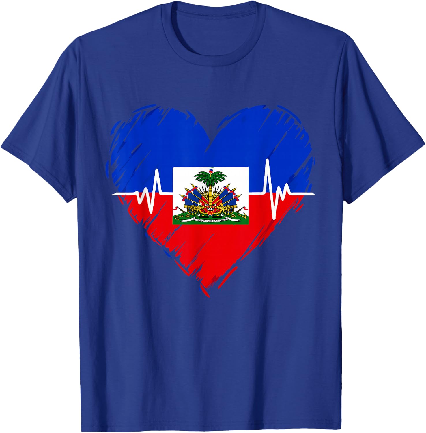 Haitian Flag Day Love Haiti Heart Haitian Roots Haiti Flag T-Shirt - T-Shirt | Royal
