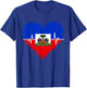 Haitian Flag Day Love Haiti Heart Haitian Roots Haiti Flag T-Shirt - T-Shirt | Royal