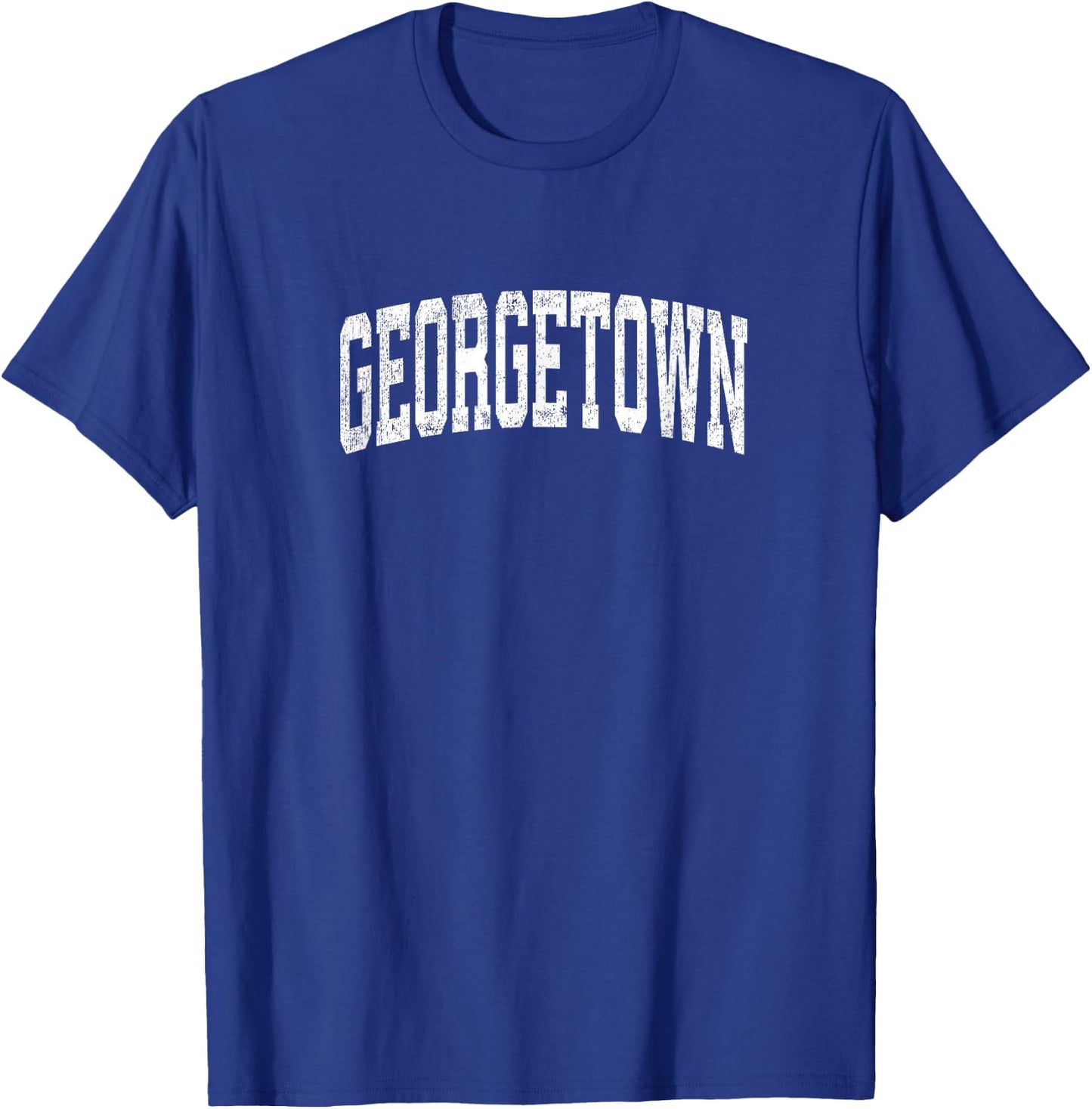 Georgetown Massachusetts MA Vintage Athletic Sports Design T-Shirt - T-Shirt | Royal