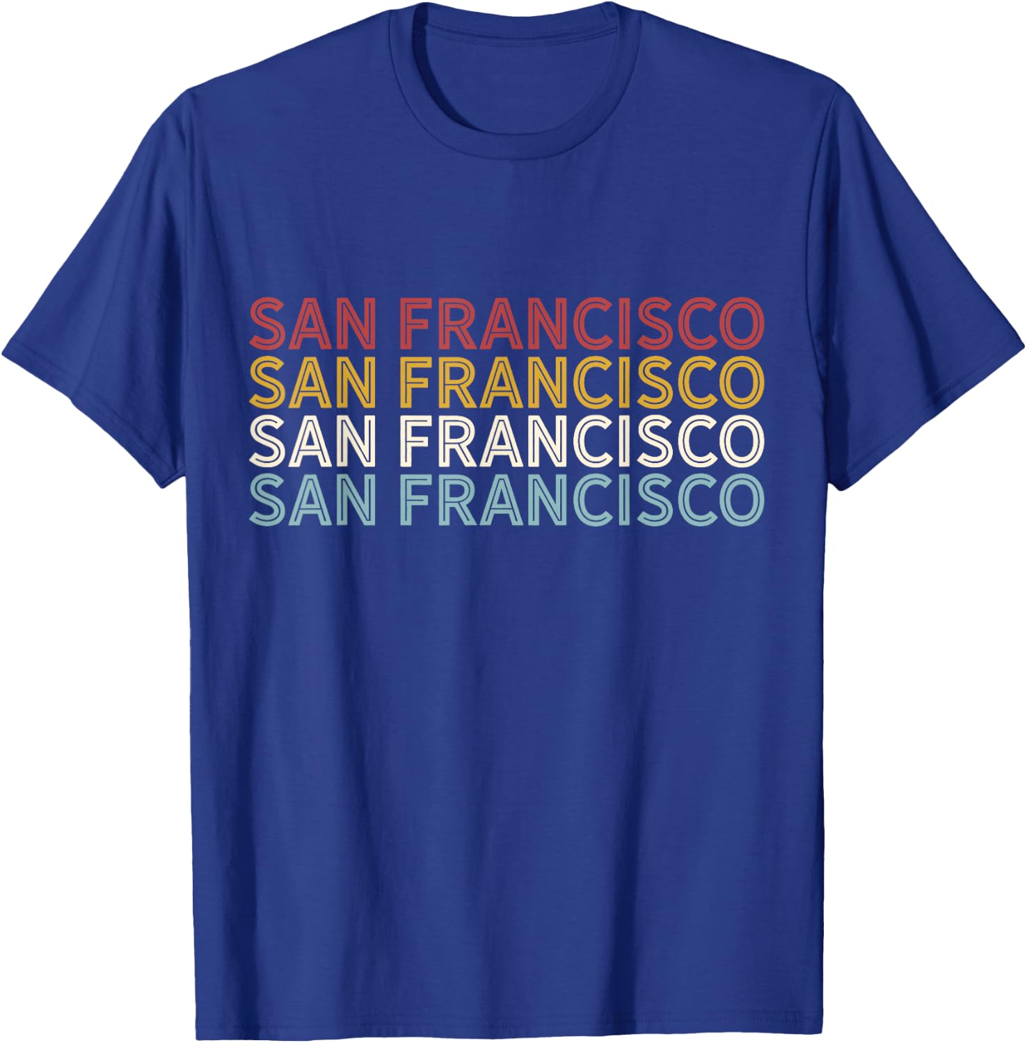 US American City 70's Retro USA - Vintage San Francisco T-Shirt - T-Shirt | Royal