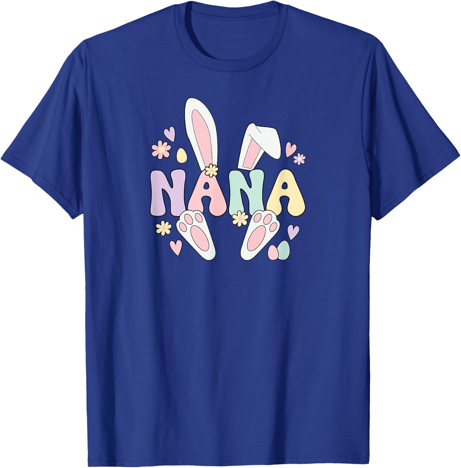 Nana Grandmother Easter Bunny Nana Grandma Easter Day T-Shirt - T-Shirt | Royal