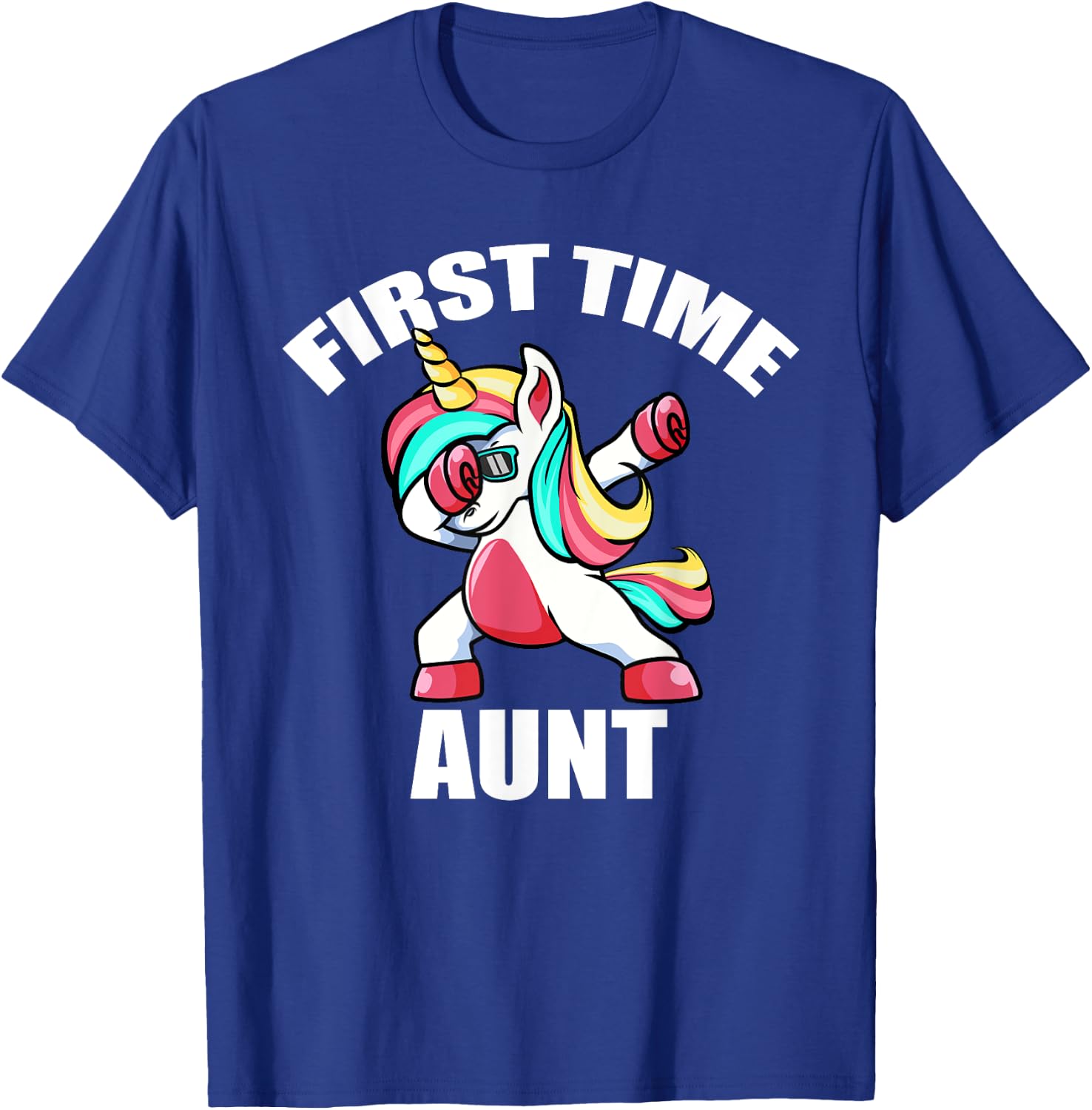 Unicorn First Time Aunt 2022 Shirt, Promoted To Aunt 2022 T-Shirt - T-Shirt | Royal