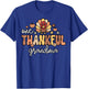 One Thankful Grandma Women Groovy Retro Thanksgiving Grandma T-Shirt - T-Shirt | Royal