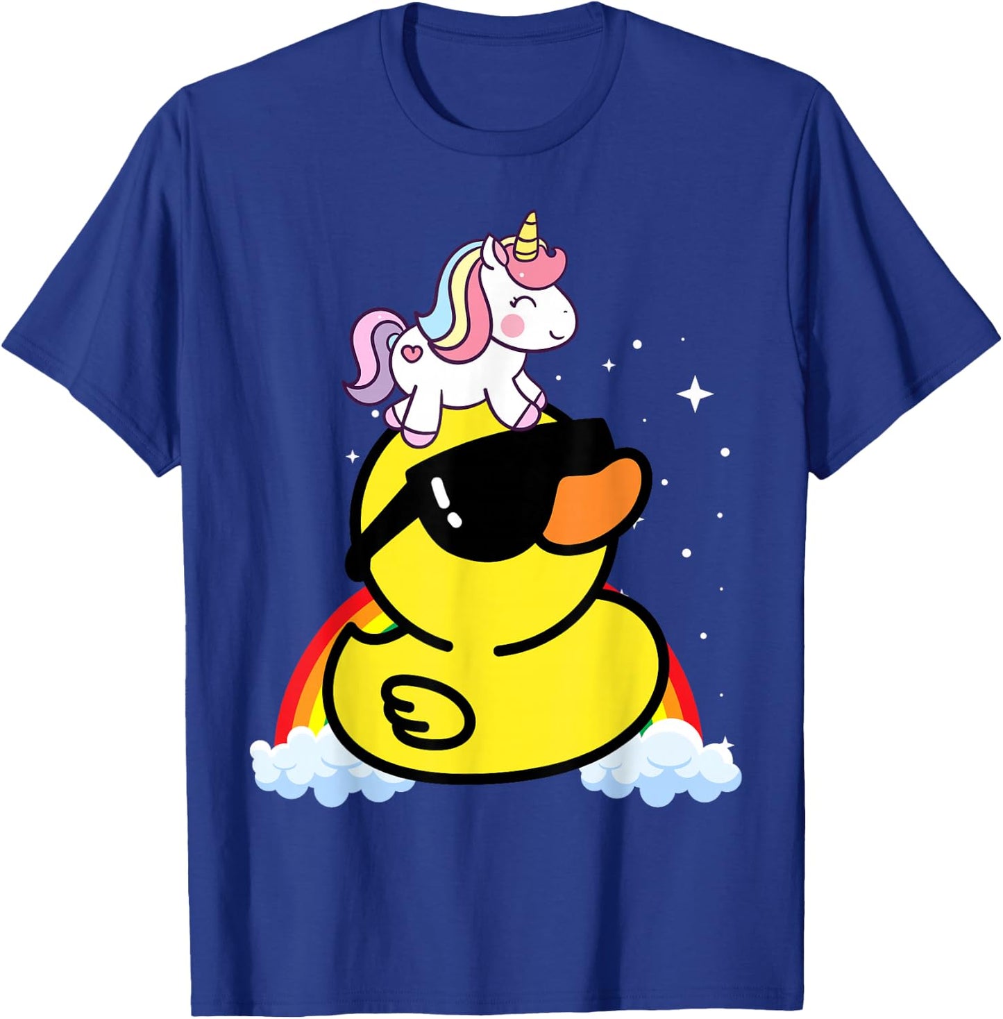 Unicorn Riding Duck T-Shirt - T-Shirt | Royal