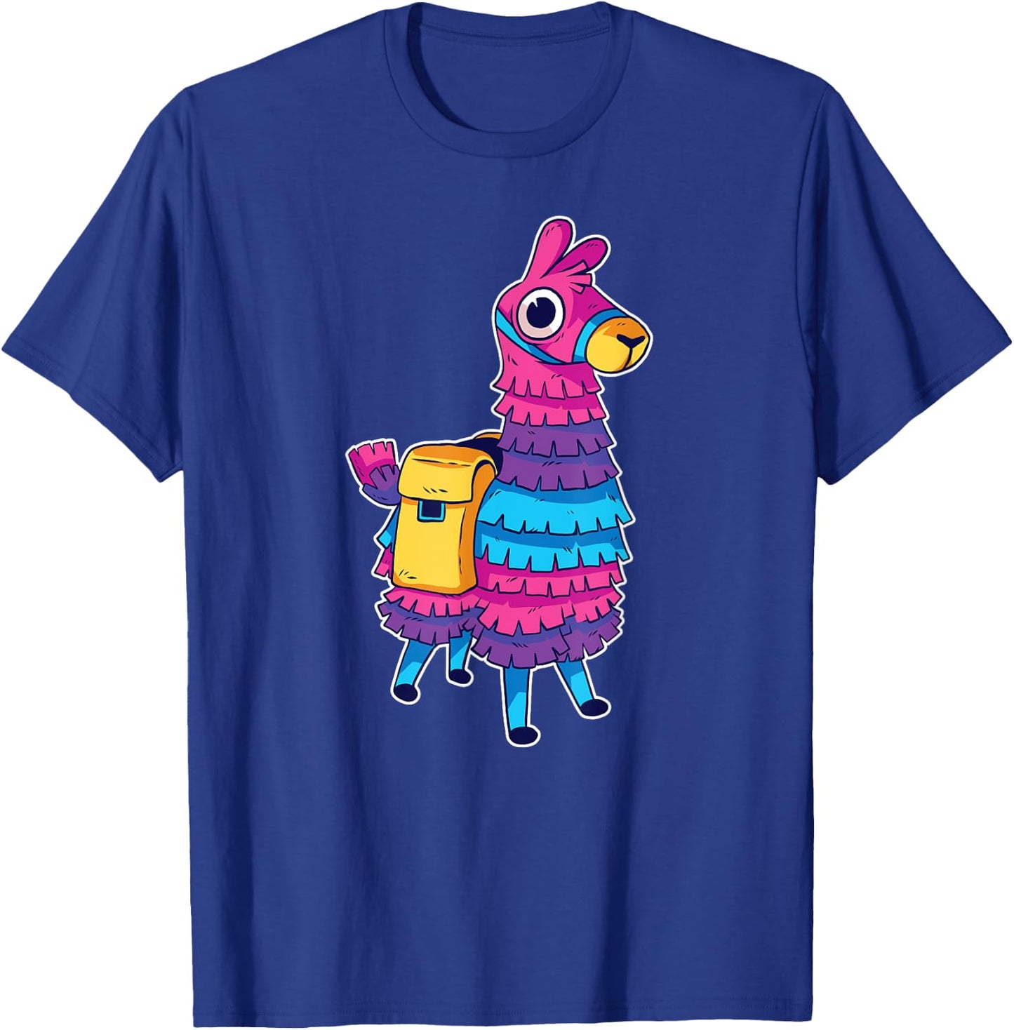 Funny Loot Llama Pinata With Yellow Saddlebag Artwork T-Shirt - T-Shirt | Royal