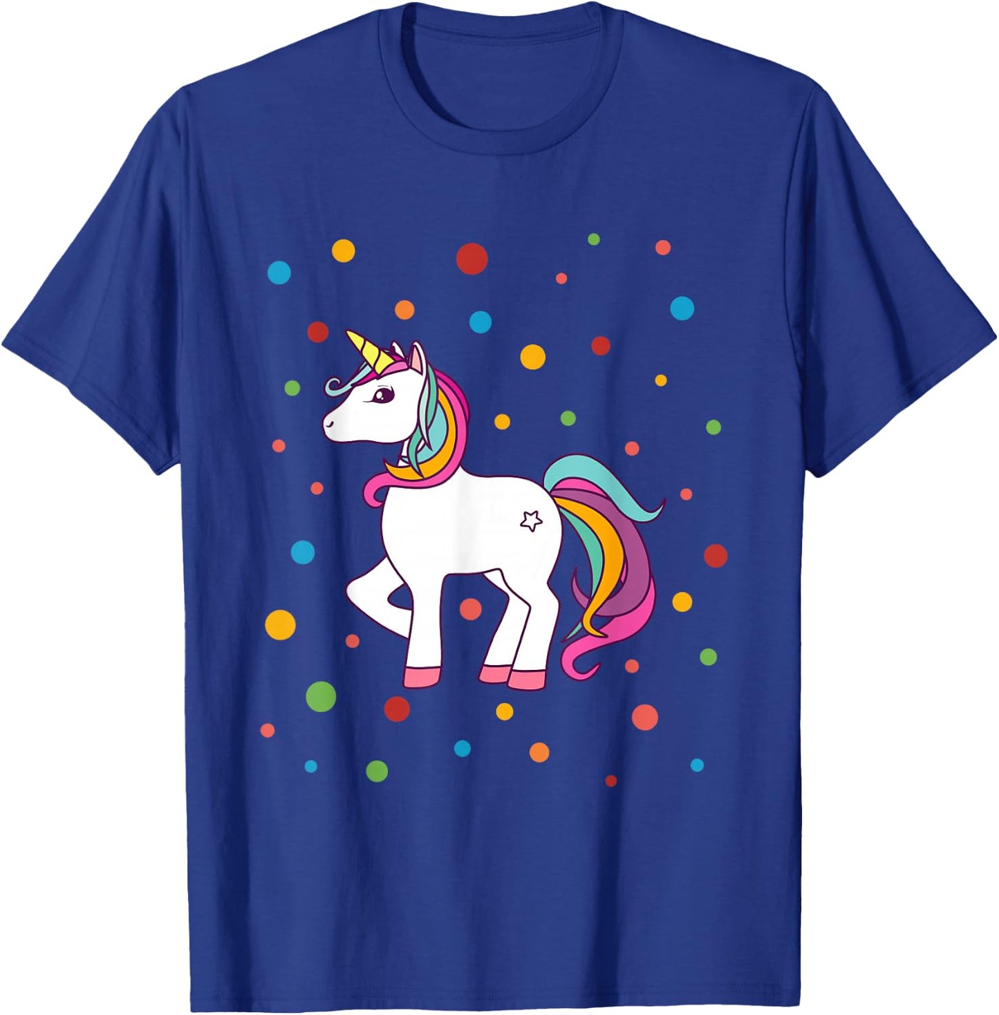 Dot Day Shirt Polka Dots Dotted Unicorn Kid Girls Youth T-Shirt - T-Shirt | Royal