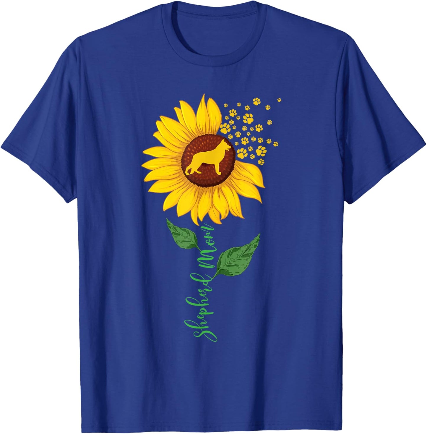 Shepherd Mom - Sunflower Dog Lover Canine Pet Breeder T-Shirt - T-Shirt | Royal