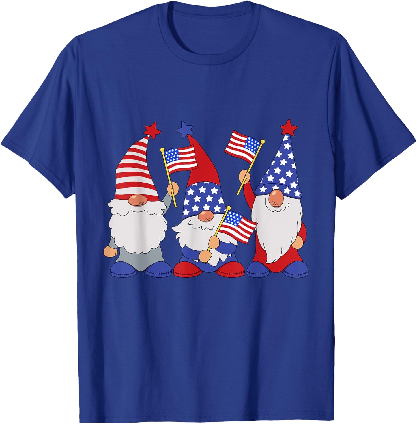 4th Of July 2024 Patriotic Gnomes Funny American USA T-Shirt - T-Shirt | Royal